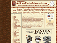 Tablet Screenshot of antiqueradioschematics.org